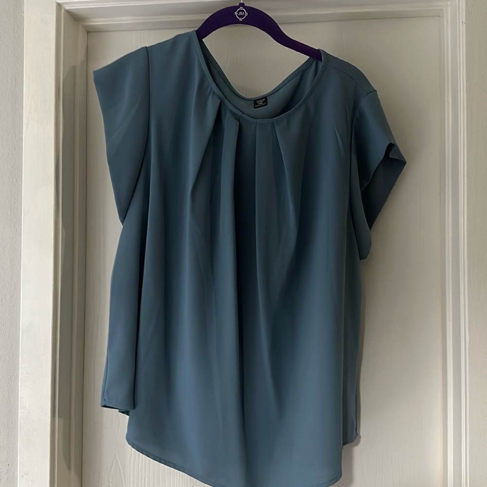 Light Blue Blouse 1X
